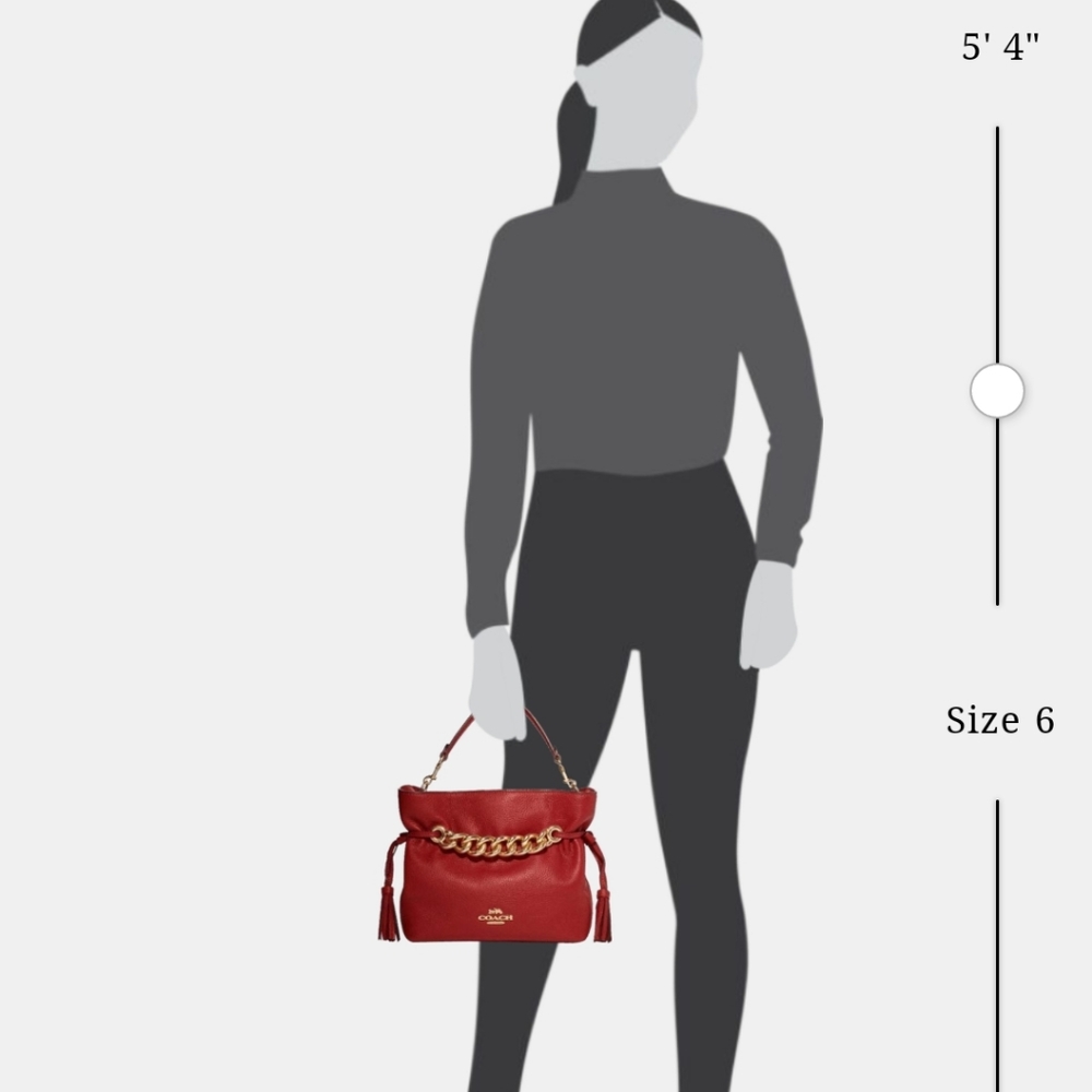 COPY - NWT Coach Leather Andy Satchel Red - Picture 6 of 6